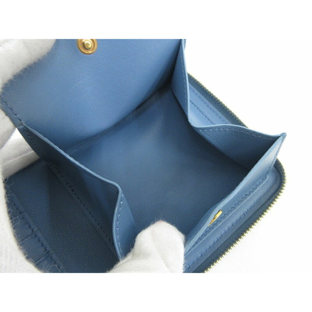 Celine Multi Function Zip Bi fold Wallet Blue - image 7